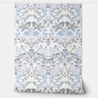 PixDezines William Morris Blue Strawberry Thief Wallpaper