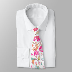 PixDezines William Morris Pink Blue Tie