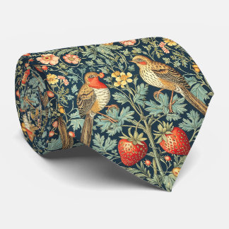 PixDezines William Morris Strawberry Thief Tie
