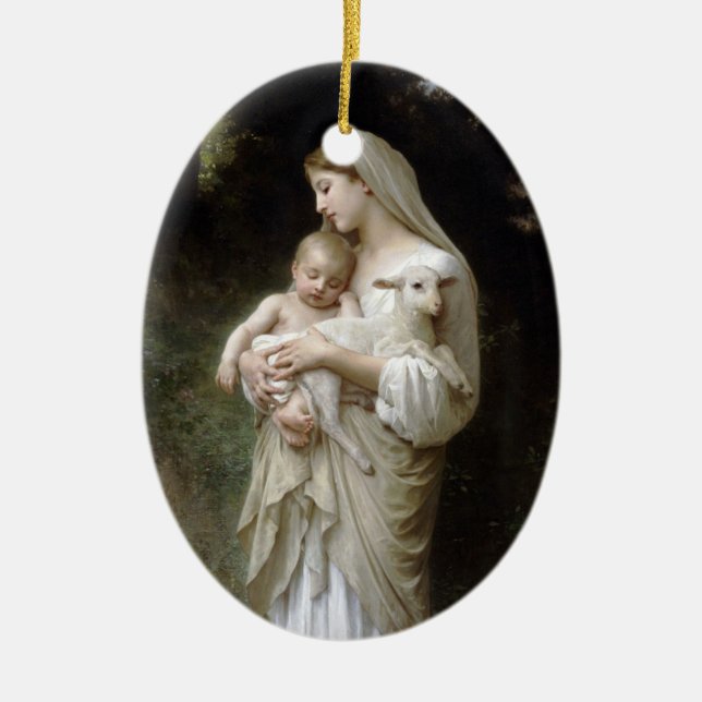 PixDezinves L'innocence by Bougeureau painting Ceramic Ornament (Front)