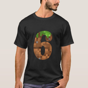 Pixel 6yr Birthday Number Six 6 Year Old 6th Video T-Shirt