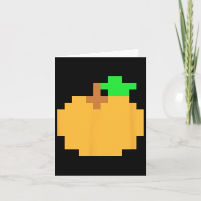 Pixel 8-bit Arcade Video Game Matching Costume Tea Card (Front)
