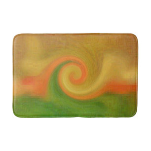 Pixel Abstract Autumn Swirl Bath Mat
