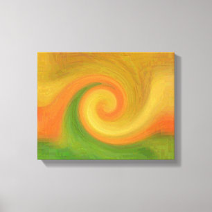 Pixel Abstract Autumn Swirl Canvas Print