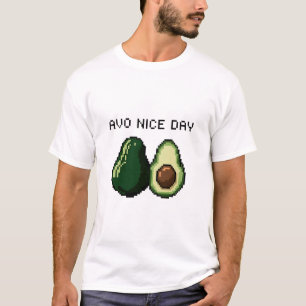 Pixel Art Avocado Avo Nice Day Cute Retro Design T-Shirt