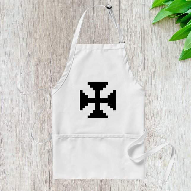 Pixel Art Black Cross Symbol  Standard Apron (Creator Uploaded)