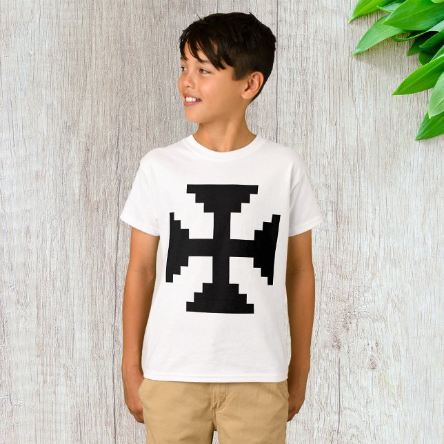 Pixel Art Black Cross Symbol  T-Shirt (Creator Uploaded)