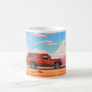  Pixel Art Car In The Desert Coffee Mug