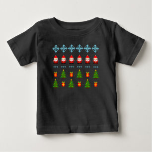 Pixel Art Christmas Baby T-Shirt