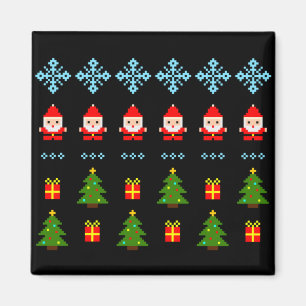 Pixel Art Christmas Magnet