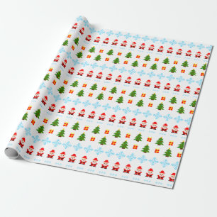 Pixel Art Christmas Wrapping Paper