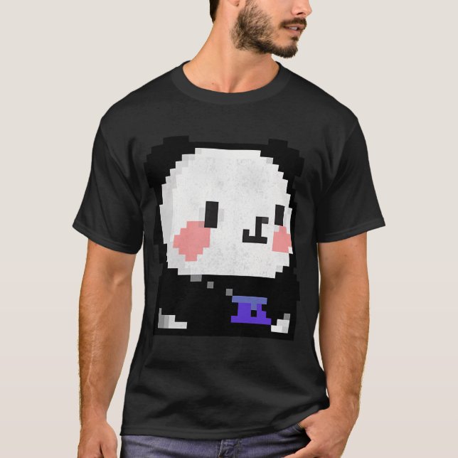 Pixel Art Cute Panda T-Shirt (Front)