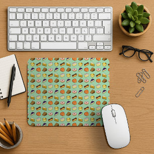 Pixel Art Delicious Cakes Pattiserie Pattern Mouse Pad