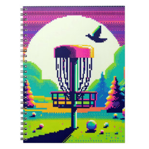 Pixel Art Disc Golf Course Notebook