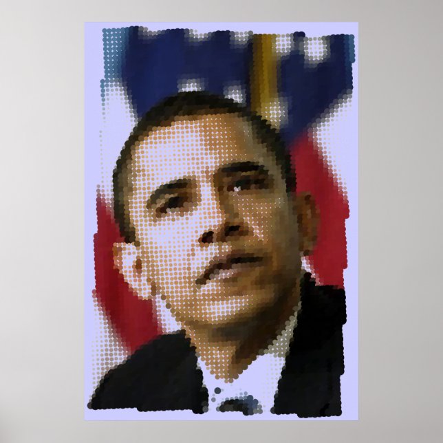 Pixel art (dots), Barack Obama Poster (Front)