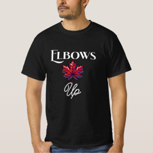 Pixel Art Elbows Up   Canada Support & Ally  T-Shirt