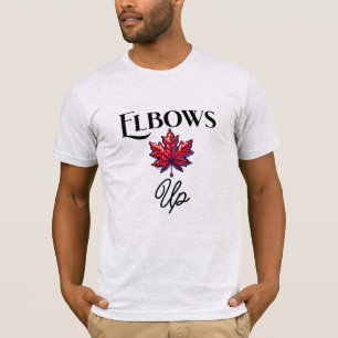 Pixel Art Elbows Up   Canada Support & Ally  T-Shirt
