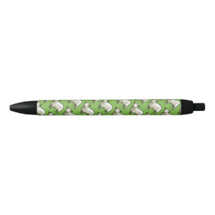 Pixel Art Flock of Sheep Pattern Black Ink Pen