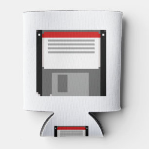 Pixel art floppy disc can cooler