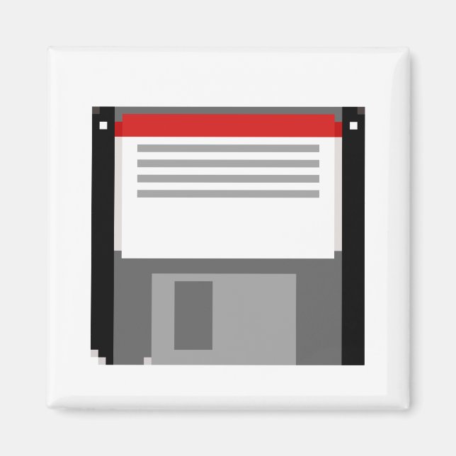 Pixel art floppy disc magnet (Front)