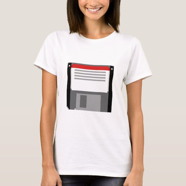 Pixel art floppy disc T-Shirt (Front)