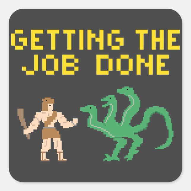 Pixel Art Hercules - Sticker (Front)
