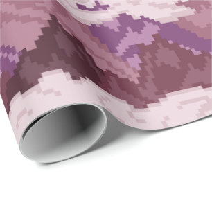 Pixel Art Mountain Landscape Pattern Wrapping Paper