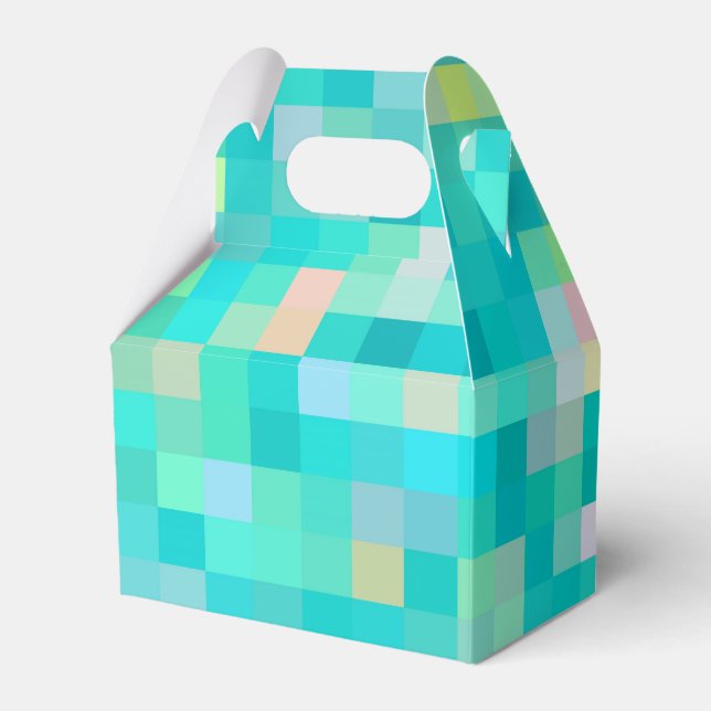 Pixel Art Multicolor Pattern Favour Box (Front Side)