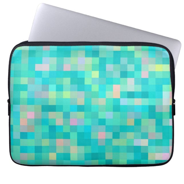 Pixel Art Multicolor Pattern Laptop Sleeve (Front)