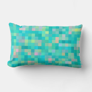 Pixel Art Multicolor Pattern Lumbar Cushion