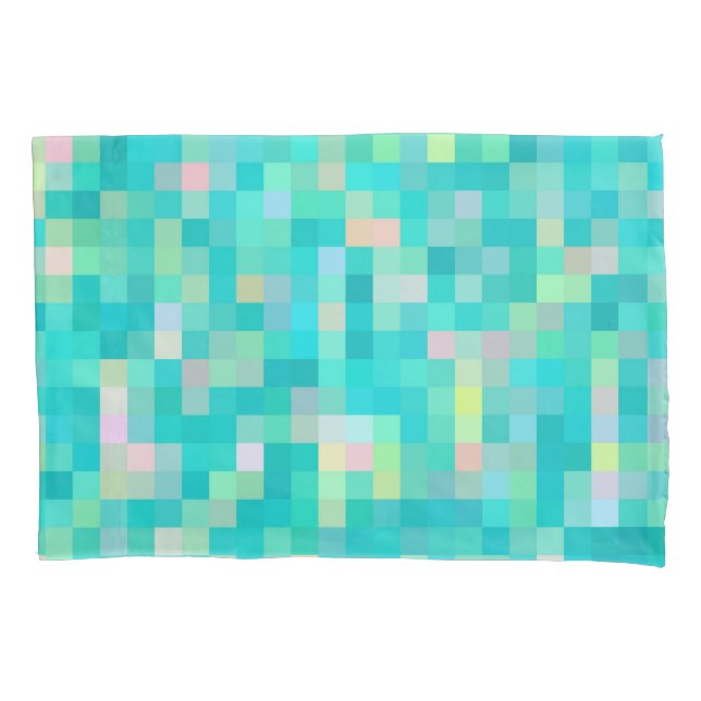 Pixel Art Multicolor Pattern Pillowcase (Front)
