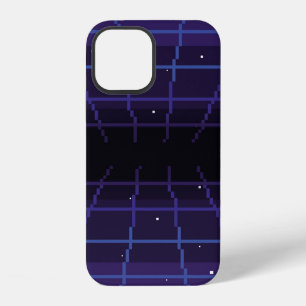 pixel art of 80s Retro sci-Fi background. Pixel ar iPhone 12 Case