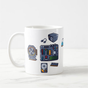 Pixel Art Of Pc Component Coffee Mug