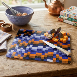 Pixel Art Pop Decorative Glass Cutting Board