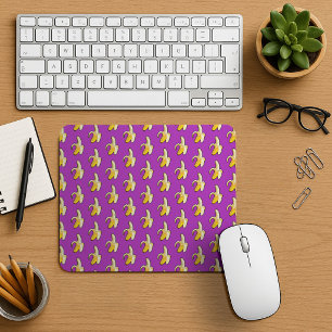Pixel Art Ready To Eat Yellow Banana Pattern Mouse Pad