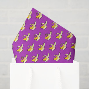Pixel Art Ready To Eat Yellow Banana Pattern Tissue Paper