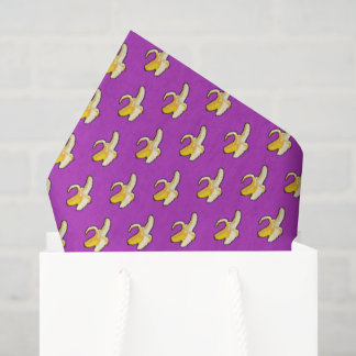 Pixel Art Ready To Eat Yellow Banana Pattern Tissue Paper