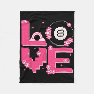 Pixel Art Retro 60s 70s Style Hippie Outfit Love B Fleece Blanket
