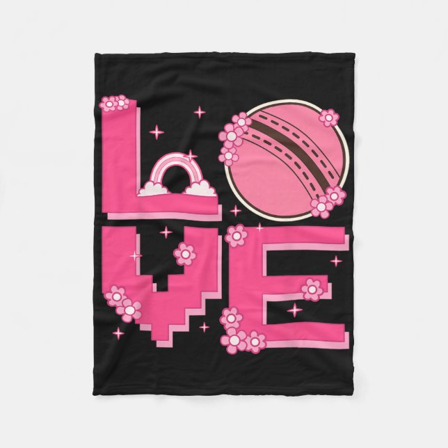 Pixel Art Retro 60s 70s Style Hippie Outfit Love C Fleece Blanket (Front)