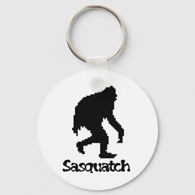 Pixel Art Sasquatch Key Ring (Front)
