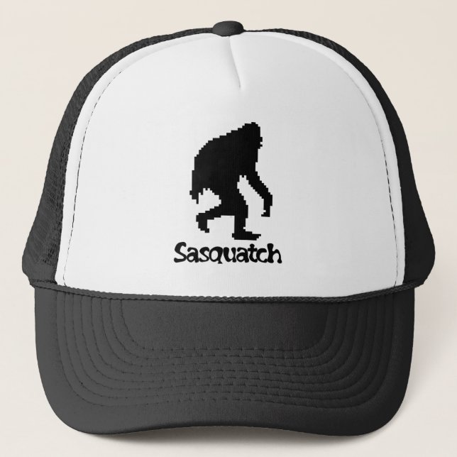 Pixel Art Sasquatch Trucker Hat (Front)