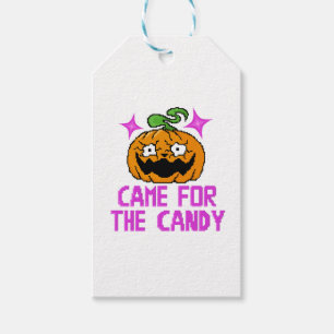 Pixel Art Scary Pumpkin & Eyeball Horror Gift Tags