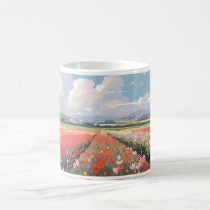 Pixel Art Tulip Agricultur Coffee Mug