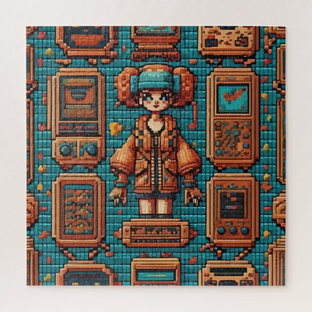 Pixel artwork jigsaw puzzle (Vertical)