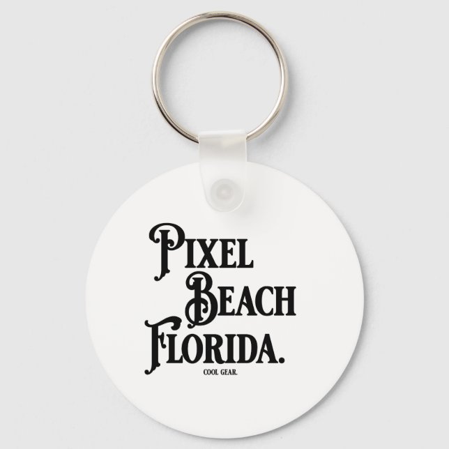 Pixel Beach Florida T-Shirt Key Ring (Front)