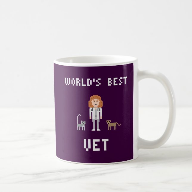 Pixel Best Female Vet Mug (Right)