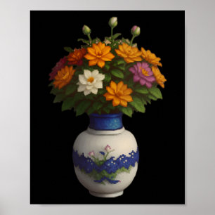 Pixel Blooms 2 Sticker  Poster