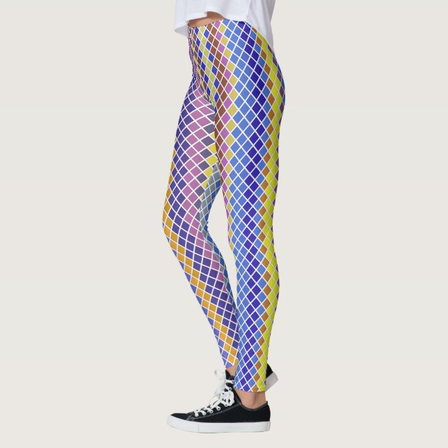 Pixel By Pixel Tiled Pattern Leggings (Left)