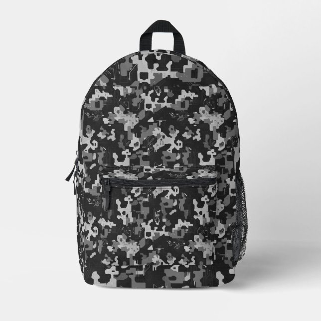 Pixel Camo Stealth Printed Backpack (Front)