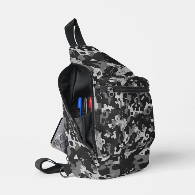 Pixel Camo Stealth Sling Bag (Open)